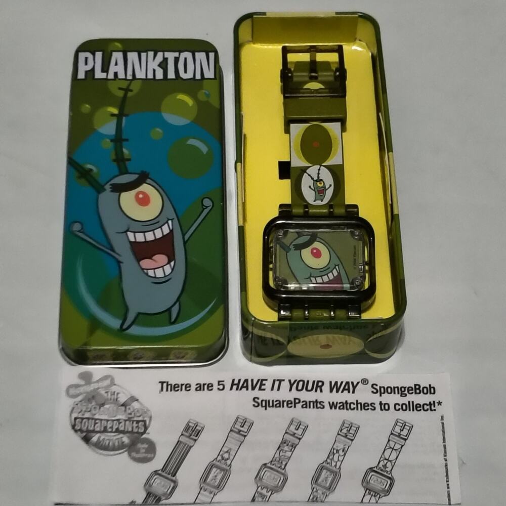 Burger King Nickelodeon SpongeBob Plankton Watch Digital Watch 2004
